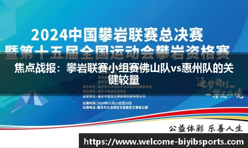 焦点战报：攀岩联赛小组赛佛山队vs惠州队的关键较量